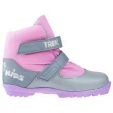 Ботинки лыжные TREK Kids NNN ИК, цвет металлик, лого серебро, размер 36